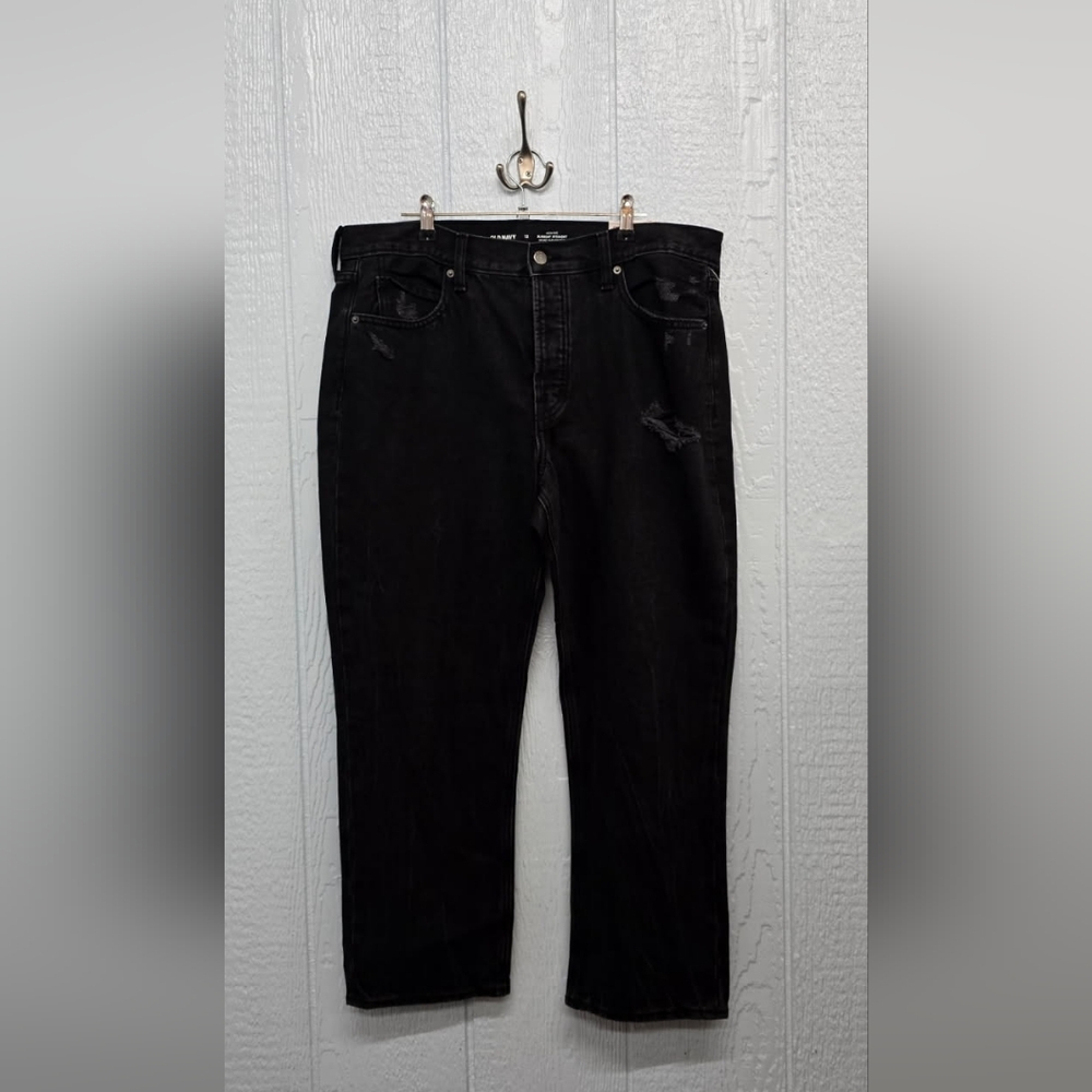 NWOT Size 12 Black High Rise Slouchy Straight Old Navy Jeans